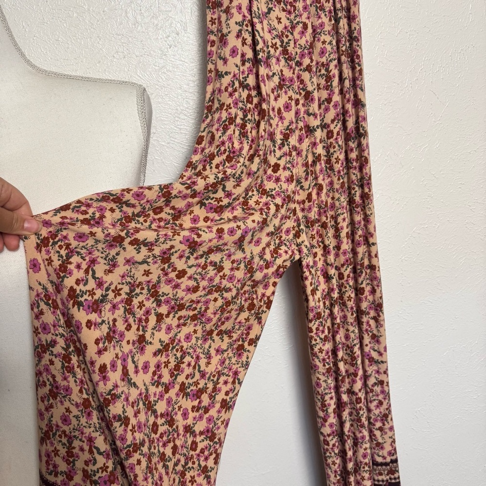 Vici Floral Bohemian Rayon Jumpsuit‎ - Picture 3 of 9